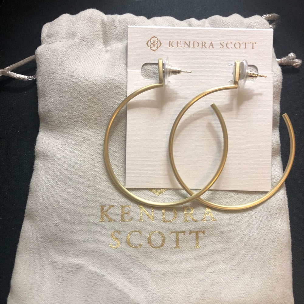 Brand New! Kendra Scott Gold Pepper Hoop Earrings